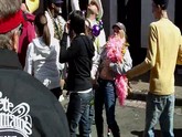 Public display of sexy girls in Mardi Gras