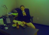 Brunette office bitch plays with herself when she thinks no one is watching