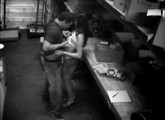 Amateur chick gives blowjob and gets nailed on security cam